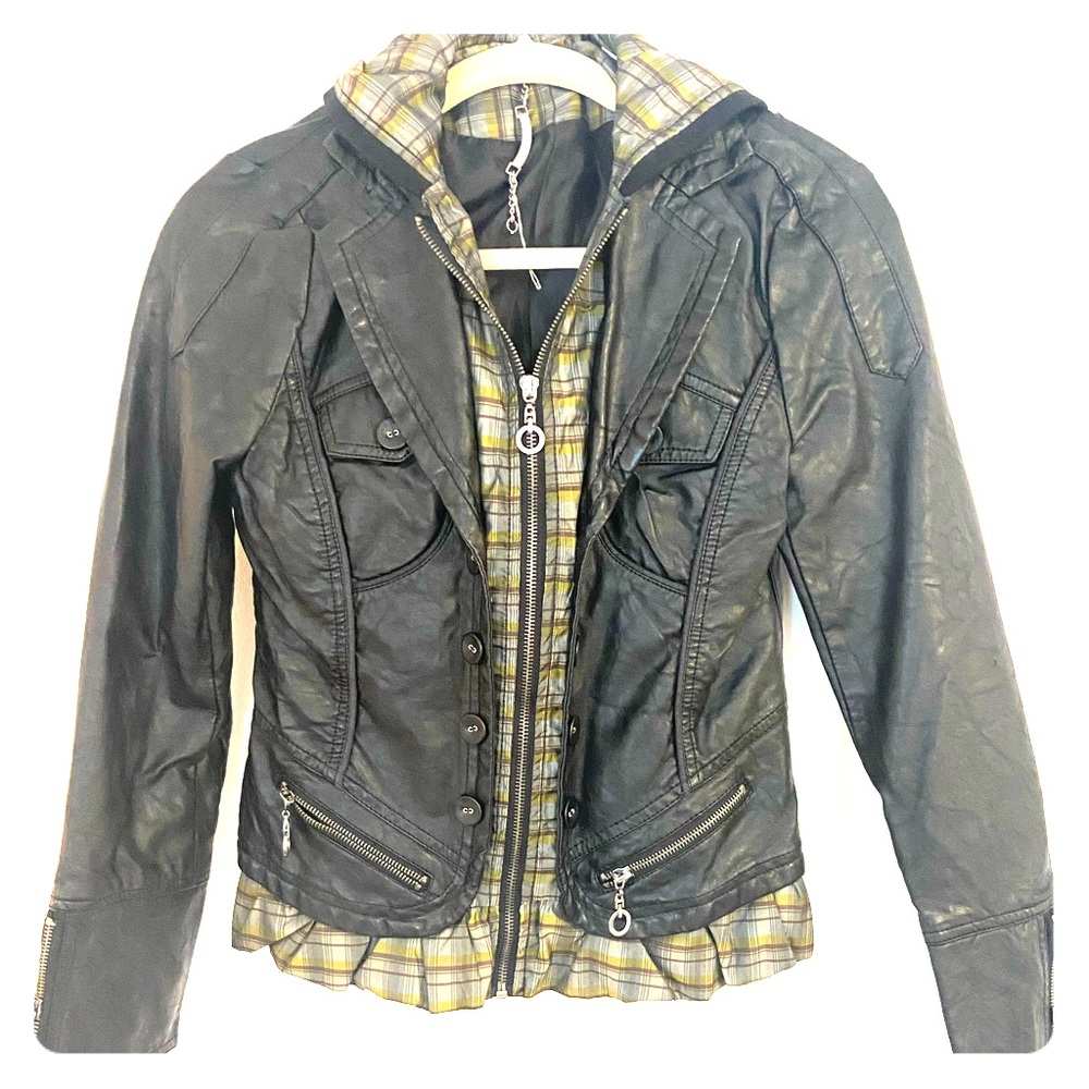 Hooded Leather Jacket